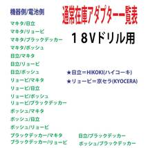 ⑰★ボッシュ(BOSCH)の18Vドリル←リョービRyobi(京セラ)の電池で動く変換アダプター★D1_画像4