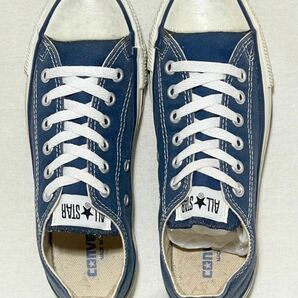 【90s CONVERSE】USA製 コンバース ローカット スニーカー ネイビー US5 1/2 24cm ヴィンテージ ビンテージの画像3