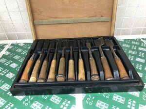 中古品 大工道具 メーカー不明 組鑿 型番不明 のみ ノミ 木工 木材加工 彫刻 木彫り ハンドツール ITO3SQX1XFAI