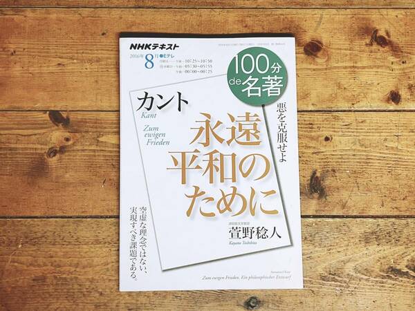 絶版!! NHK 100分de名著 「永遠平和のために カント」 萱野稔人名講義!! 検:純粋理性批判/実践理性批判/判断力批判/デカルト/ヘーゲル