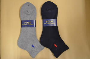 新品　未使用　タグ付き 男性 メンズ POLO RALPH LAUREN ポロラルフローレン　中長ソックス 日本製　２足セット 送料無料