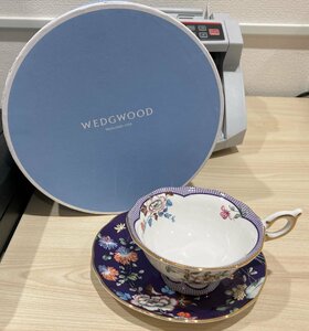 【G14857】WEDGWOOD ミッドナイトクレーン カップ＆ソーサー