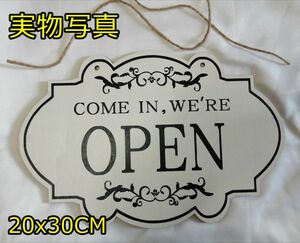 オープン 看板 OPEN CLOSED 開店 閉店 店舗 インテリア 木製