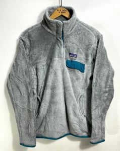 ■ 女性用 2017年製 patagonia パタゴニア スナップT フリース プルオーバー 古着 サイズL グレー アウトドア POLARTEC ポーラテック ■