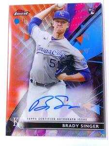 Topps Finest Baseball 2021★Brady Singer★直筆サイン/Auto/リフラクター/Orange Wave Refractor/ルーキー/RC/25枚限定