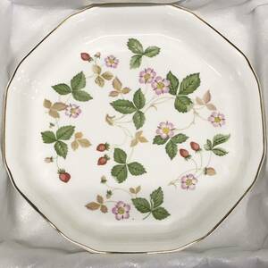 【未使用】②ウェッジウッドWEDGWOOD　24cm ワイルドストロベリーWILDSTRAWBERRY　オクタゴナルディッシュ八角皿　プレート　洋食器