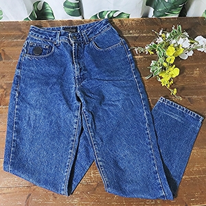 トラサルディーTRUSSARDI JEANS デニムパンツ ジーンズ レトロ 27インチ men's lady's イタリア ジーパン コットン used品 古着 インディゴ