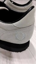 定価18700円 新品 タグ付き 日本製 訳あり FRED PERRY 26.5 27 ランニングラバーソール　厚底 スウェード スニーカー ジョージコックス 靴_画像9