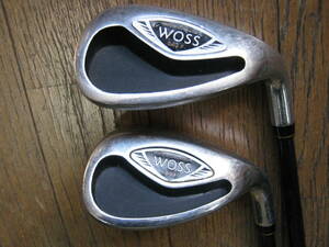 Ｙ１１中古ＷＯＳＳ　ＧＯＬＦ　ウエッジ　２本セット　ＡＷ、ＳＷ　ＡＩＭＩＮＧ　ＷＯ－０２　カーボンシャフト　Ｓ