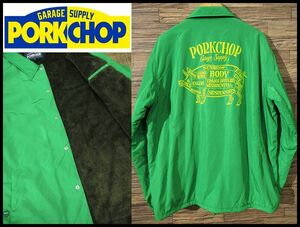 送無 希少 XL 未使用 PORKCHOP GARAGE SUPPLY ポークチョップ 22AW ORIGINAL BOA COACH JKT GREEN オリジナル ボア コーチ ジャケット 緑②