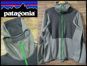 送無 希少 XLサイズ 美品 Patagonia パタゴニア 31810 ピトン ハイブリッド フーディ POLARTEC ポーラテック フルジップ ジャケット グレー