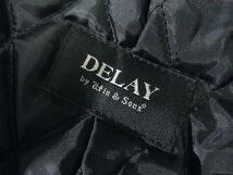 送無 極美品 DELAY by Win&Sons ディレイ バイ ウィンアンドサンズ ウール ディアスキン レザー 切替 ダッフル ライダース ジャケット 黒 1_画像5