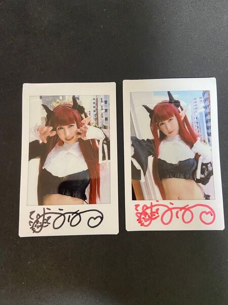 沙優 七羽 直筆サイン入りチェキセット