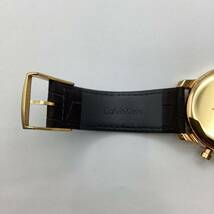 【6733】Calvin Klein カルバンクライン K2G 276 クォーツ デイト クロノグラフ 腕時計 CK ゴールド 現状品 箱あり 中古品 二次流通品_画像8
