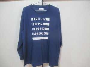 5L■Panhard★長袖Ｔシャツ★ネイビー系★used★送料無料