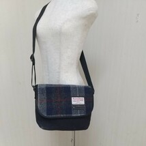 Harris Tweed ハリス ツィード バッグ ショルダーバッグ ポシェット 黒チェック _画像2