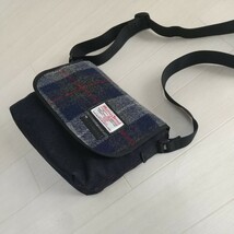 Harris Tweed ハリス ツィード バッグ ショルダーバッグ ポシェット 黒チェック _画像7