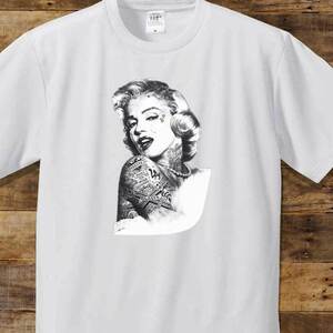 マリリンモンロー MarilynMonroe タトゥー Tattoo　新品　送料込　男女兼用　ユニセックス　サイズ豊富　SからXXL選べる