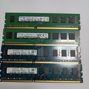 PC3-12800U 16GB 4GB 4枚 16GB DDR3 デスクトップ用 メモリ DDR3-1600 4GB 4枚 セット　③