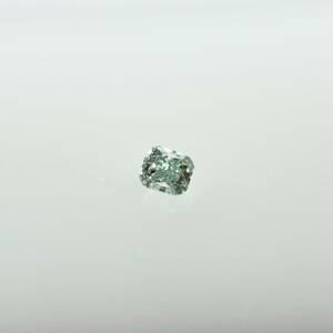 ０．０３２ct　ＦＡＮＣＹ　ＢＬＵＩＳＨ　ＧＲＥＥＮ　ＳＩ１　クッション　ブルーイッシュグリーン　ダイヤモンドルース