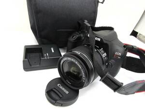 1円～ 極美品 動作品 Canon キヤノン EOS Kiss X90 デジタル一眼レフ デジカメ EFS 18-55mm F3.5-5.6 バッテリーチャージャー ケース