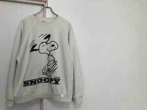 80sヴィンテージ復刻SPORTSWEARスポーツウェア スヌーピープリントスウェットsize L