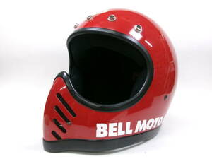 most the first period! 70s BELL MOTO 3 red 7 1/4 eyes deep has processed .M* bell Moto 3 Moto Star MOTO III 500TX STAR off-road motocross VMX Dirt Bike 