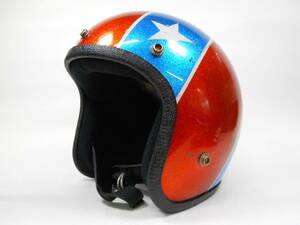 60s GRANT GP-2 REBEL FLAG ジェットヘルメット 目深加工済み M ★グラント FURY アーサーフルマー BELL 500TX ビンテージヘルメット