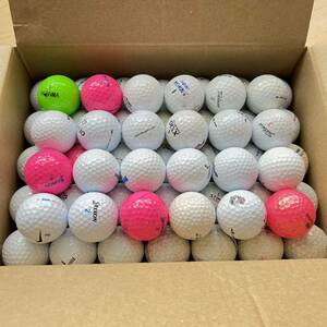 【1円スタート】ロストボール カラーボール混合 ブランド混合 Lost Ball　59個　ゴルフボール 1 HONMA,ゼクシオ他