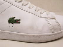 i3414：着用感あり*LACOSTE (ラコステ) CARNABY EVO BL 1 SPM レザースニーカー 6.5/25.0/25.5 白 メンズ_画像5