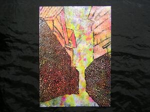 Art hand Auction 풍경화, 추상 회화, 그림, 그림, 미술, 손으로 그린 그림, 필적, 원본 사진, 내부, 특수 가공, 물구름색 학 *프레임에 담아 배송됩니다, 삽화, 그림, 다른 사람