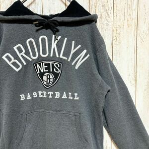 NBA Brooklyn Nets ブルックリン・ネッツ スウェット パーカー M USA古着 アメリカ古着