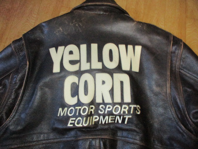 Yahoo!オークション -「yellow corn レザージャケット」(Lサイズ Yahoo!オークション -「yellow corn レザージャケット」(Lサイズ