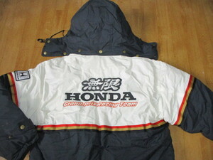 無限ホンダ・Honda F1　当時物　デカロゴ・全刺繍ロゴ　ダウンジャケット　サイズM（L相当）未使用　デッドストック　スーパーGT・ARTA