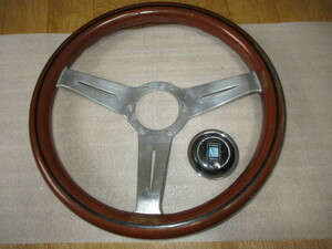  Nardi * small diameter 32.5 classic wood * polish spoke steering gear used horn button attaching translation have 