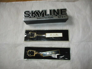  Nissan * Skyline Japan Mr.&Ms. брелок для ключа пара 2 шт & пресс-папье не использовался Ken&Mary * Hakosuka 