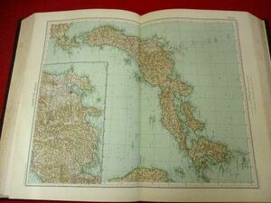 a060●1927年　世界地図帳　ミラノ刊　大型本　イタリア　日本地図　台湾　韓国　中国　古地図 洋書　和本 古書 古文書