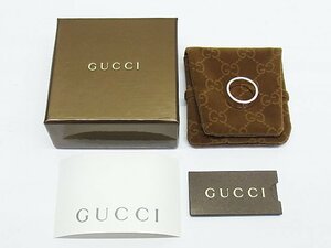 ∞ GUCCI グッチ ロゴリング シルバー SV925 18号 日本サイズ17号 □H8