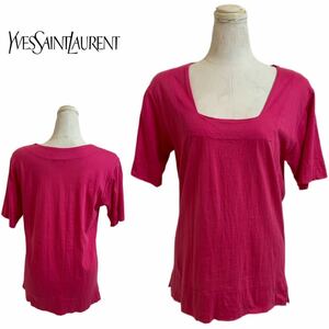 YVES SAINT LAURENT PARIS VINTAGE Eve солнечный rolan Париж Vintage 80s MADE IN ITALY Италия производства квадратное шея tops архив 