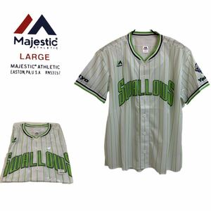 東京ヤクルトスワローズ OFFICIAL FAN CLUB SWALLOWS CREW 2017 ユニフォーム Majestic マジェスティック BASEBALL JERSEY L アーカイブ