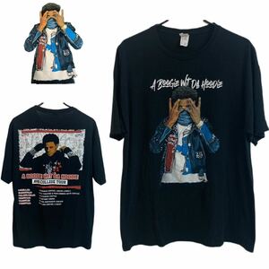 A BOOGIE WIT DA HOODIE AVA COLLEGE TOUR TEE 両面プリント ツアーTシャツ コットン L FRUIT OF THE LOOM ボディ ブラック アーカイブ