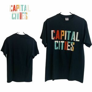 Capital Cities キャピタルシティーズ バンドTシャツ BLOCK LETTERS Tシャツ ミュージシャンTシャツ プリントTシャツ M BLACK アーカイブ