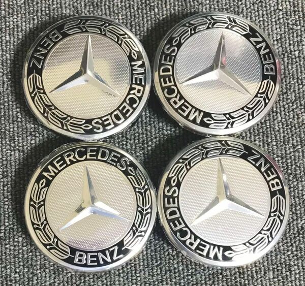 メルセデスベンツ　benz ホイールセンターキャップ　ハブキャップ　75mm ブラック