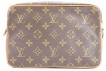 LOUIS VUITTON ルイヴィトン LV モノグラム コンピエーニュ23 ブラウン セカンドバッグ クラッチ ポーチ 手持ち レディース メンズ 1041-HA_画像2