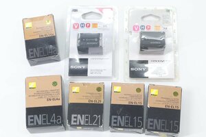 【7点】NIKON ニコン EN-EL4a/EN-EL15/EN-EL-14a 等 SONY ソニー NP-FV-70 バッテリー まとめ売り ジャンク カメラ 電池 43123-K