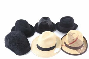 【６点】TOKIO HAT Superior Hat 東京ハット Borsalino ボルサリーノ ハンチング キャップ 帽子 パンチング パナマ サイズM.L 1590‐KK