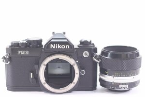 NIKON ニコン NEW FM2 後期 Micro-NIKKOR-P Auto 55mm F3.5 一眼レフ フィルム カメラ 単焦点 レンズ 43171-K