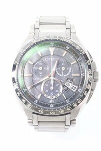 CITIZEN シチズン ATTESA アテッサ エコドライブ H610-T016782 電波ソーラー クロノグラフ メンズ 腕時計 1192-N①