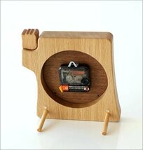 置き時計 置時計 おしゃれ 木製 日本製 手作り 天然木 無垢材 ふくろう 木の掛け置き時計 フクロウ 送料無料(一部地域除く) hkp8691_画像5