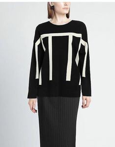 Chloe Chloe 2015 Wool Black x White Wily Silhouette Dellover Size S размер